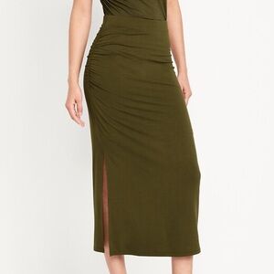 Old Navy Dark Green Midi Skirt